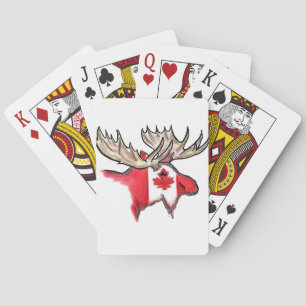 Jeu De Cartes Fierté canadienne Jouer aux cartes aux wapitis du