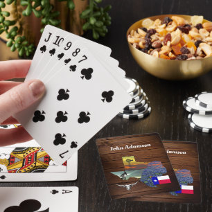 Jeu De Cartes Fierté du Texas avec des images qui disent : "Texa