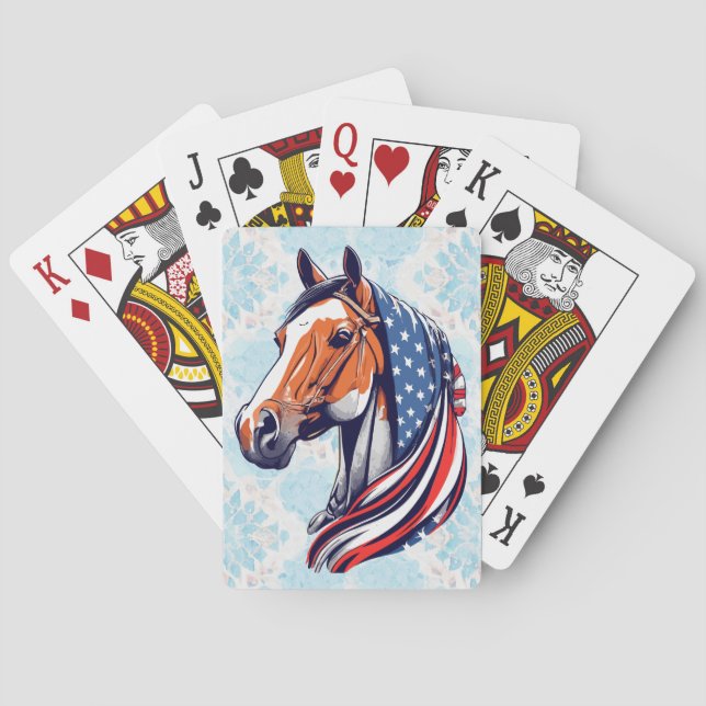 Jeu De Cartes Fierté patriotique : Cheval de quartier avec drape (dos)