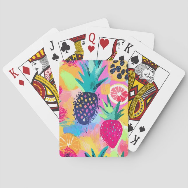 Jeu De Cartes Fiesta Abstraite de fruits tropicaux Paradise (dos)