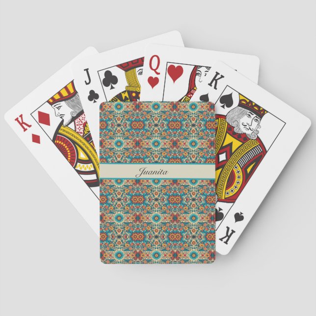Jeu De Cartes Fiesta Blooms, personnalisable (dos)