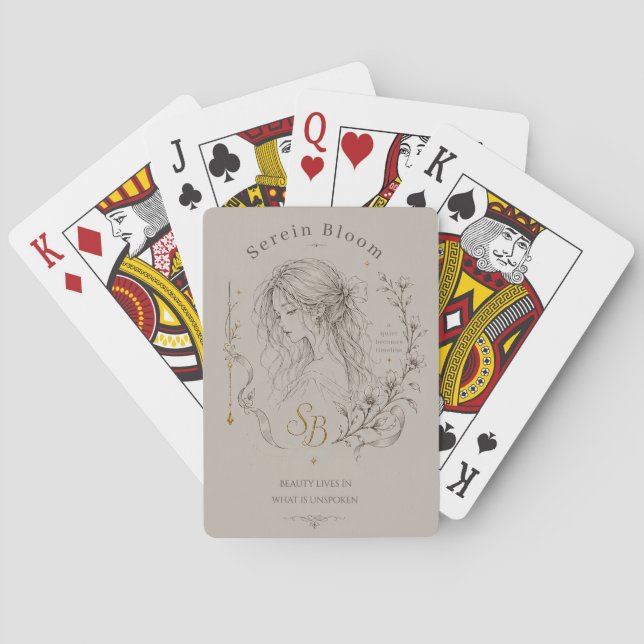 Jeu De Cartes Figures Florales (dos)