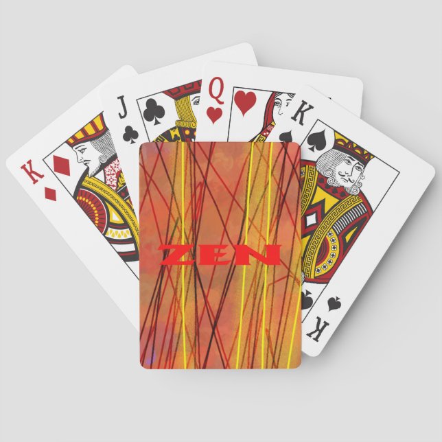 Jeu De Cartes Fil rouge Zen Poker jouer aux cartes (dos)