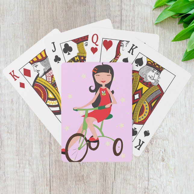 Jeu De Cartes Fille À Vélo Jouer Aux Cartes (Créateur téléchargé)