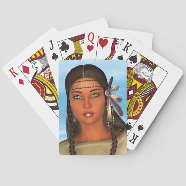 Jeu De Cartes Fille amérindienne (dos)