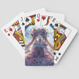 Jeu De Cartes Fille Anime Fleur Lune Fée