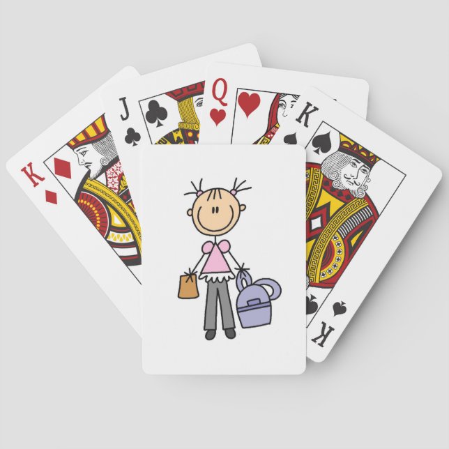 Jeu De Cartes Fille avec cartable (dos)
