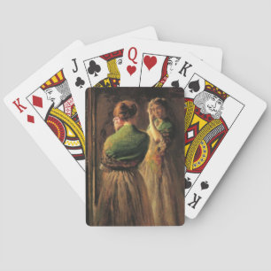 Jeu De Cartes Fille avec châle vert (par Joseph DeCamp)