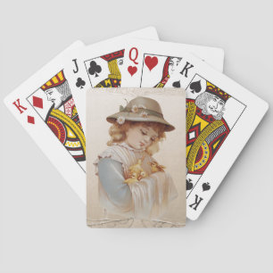 Jeu De Cartes Fille avec des petits canards