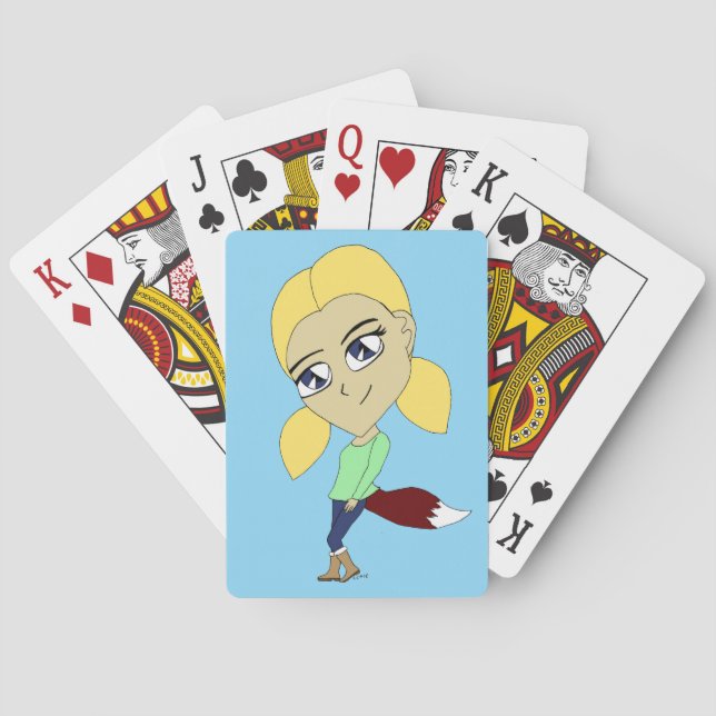Jeu De Cartes fille chibi renarde  (dos)