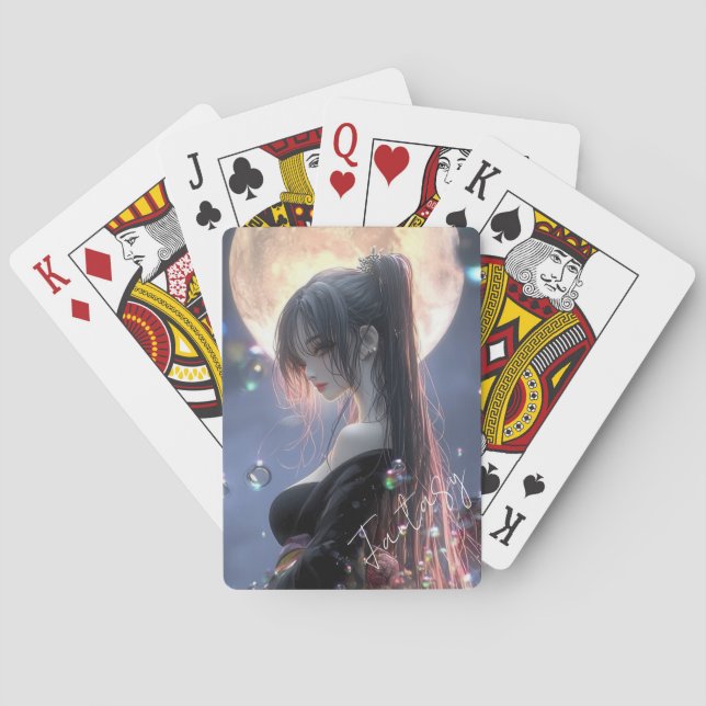 Jeu De Cartes Fille de fantasy sombre / Esthétique (dos)