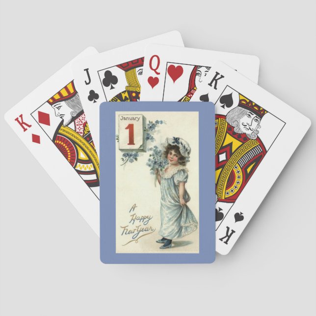 Jeu De Cartes Fille de nouvelle année (dos)