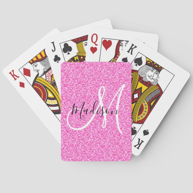 Jeu De Cartes Fille Glam Hot rose Parties scintillant étincelles (dos)