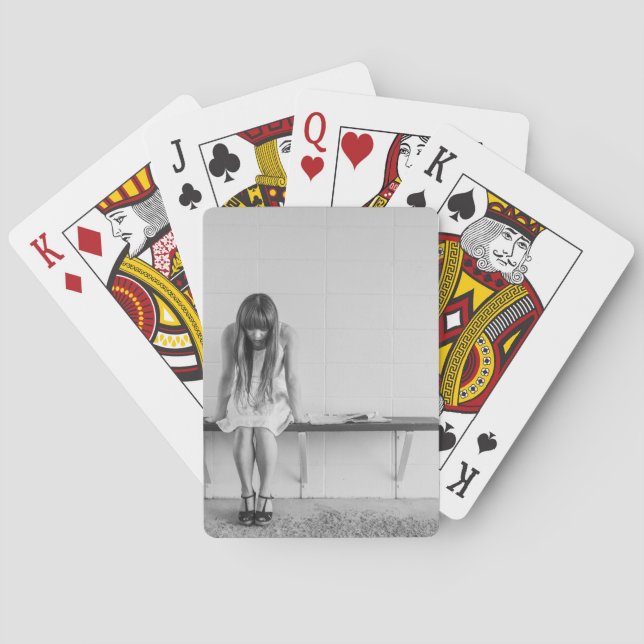 Jeu De Cartes Fille inquiète (dos)