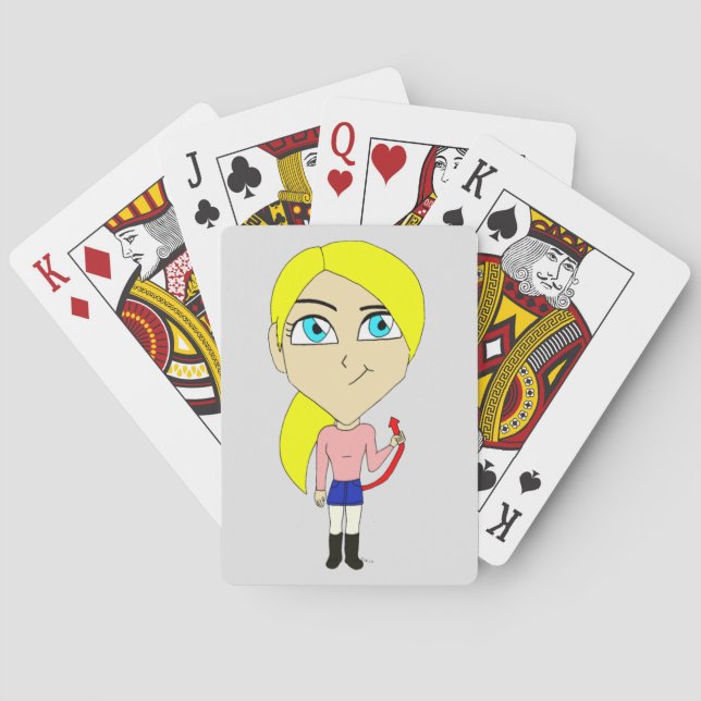Jeu De Cartes fille "méchante" chibi (dos)