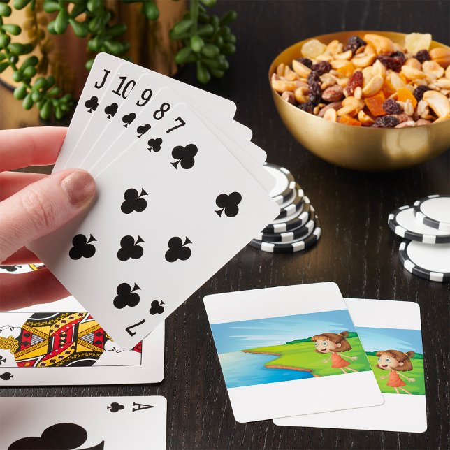 Jeu De Cartes Fille par paysage naturel de Riverside (Créateur téléchargé)
