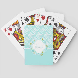 Jeu De Cartes Fille personnalisée Monnaie Damas, points et fleur