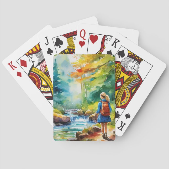 Jeu De Cartes Fille randonnée (dos)