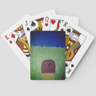 Jeu De Cartes Fille Regardant À Venir Tempête Classique Jouer Ca