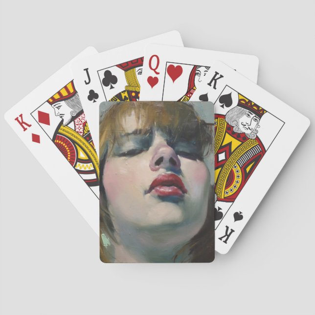 Jeu De Cartes Fille regardant vers le bas (par Malcolm T. Liepke (dos)