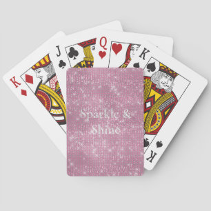 Jeu De Cartes Fille rose Glitzy Étincelle