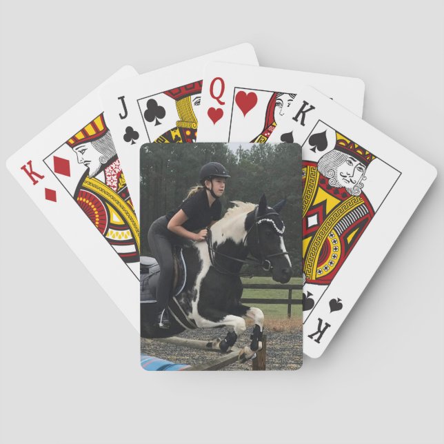 Jeu De Cartes Fille saut à cheval, Saut à cheval (dos)