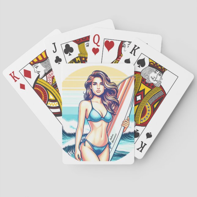 Jeu De Cartes Fille Sport & Surf (dos)