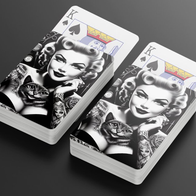 Jeu De Cartes Fille tatouée alternative old school (Créateur téléchargé)