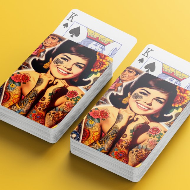 Jeu De Cartes Fille tatouée Old School (Créateur téléchargé)