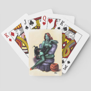 Jeu De Cartes Fille Zombie Halloween Pin Up