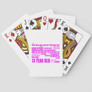 Jeu De Cartes Filles 13e anniversaire : Rose Meilleur 13 Ans