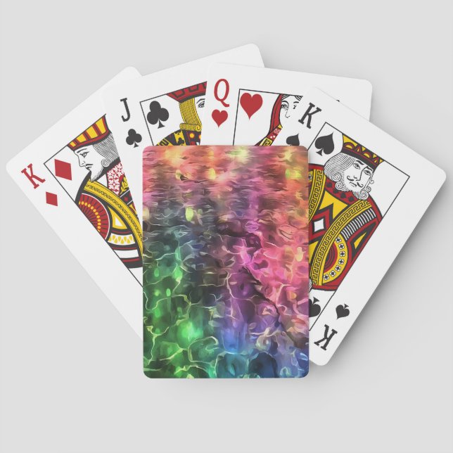 Jeu De Cartes Fin De L'Art Abstrait Arc-En-Ciel (dos)