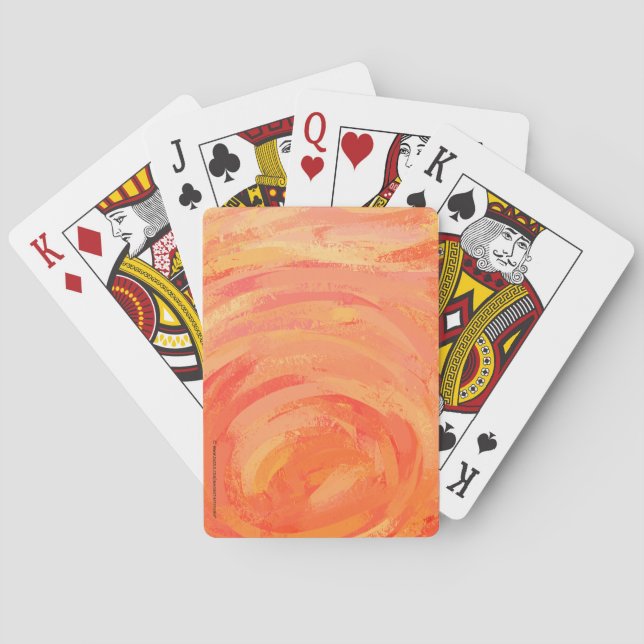 Jeu De Cartes Fire Lake Orange Swirl (dos)