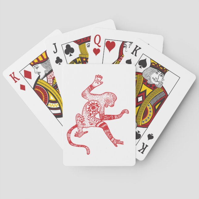 Jeu De Cartes Fire Monkey Bicycle® Poker Jouer aux cartes (dos)