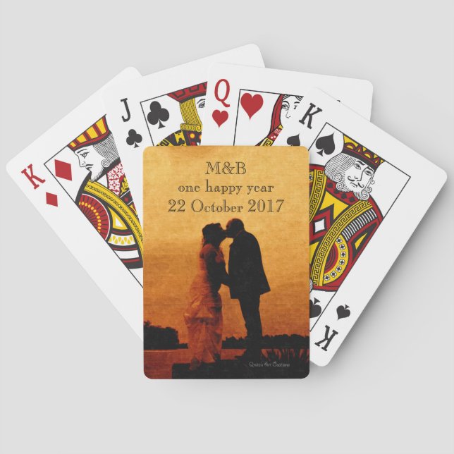 Jeu De Cartes First year wedding anniversary keepsake (dos)