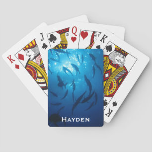 Jeu De Cartes Fish Shoal and Sunlight Under the Sea Personnalisé