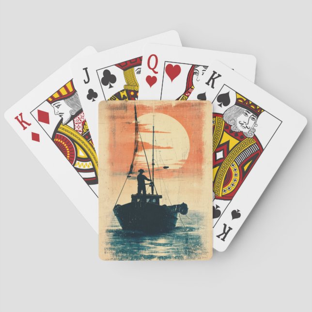 Jeu De Cartes Fisherman (1) 1960 - Graphiques inspirés (dos)