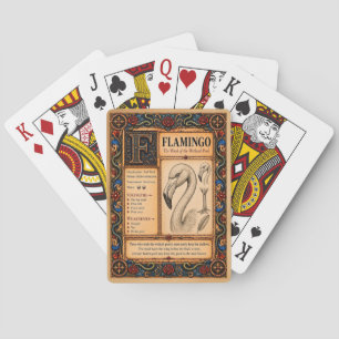 Jeu De Cartes Flamant rose, Art de Bestiaire Médiéval