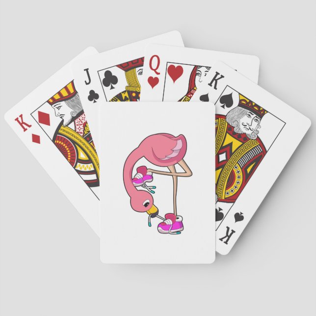 Jeu De Cartes Flamant rose avec chaussures (dos)