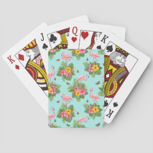 Jeu De Cartes Flamant rose et papillons 3