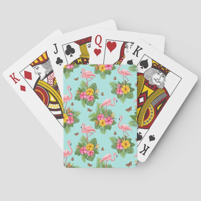 Jeu De Cartes Flamant rose et papillons 3 (dos)