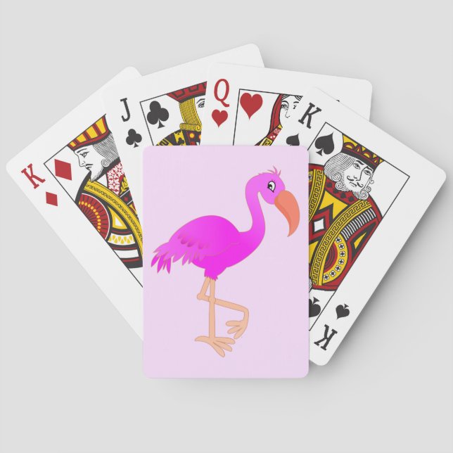 Jeu De Cartes Flamant rose mignon - Joyeux (dos)
