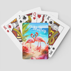 Jeu De Cartes Flamant rose personnalisé Carte de jeu à thème