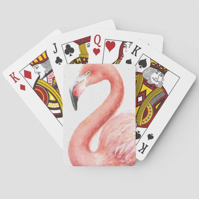 Jeu De Cartes Flamant rose | rose tropical (dos)