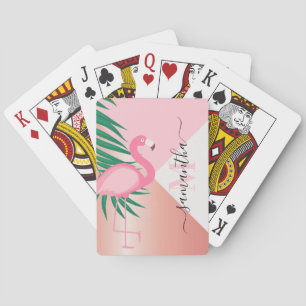 Jeu De Cartes Flamant rose rose tropical