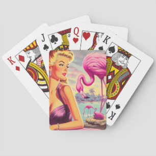 Jeu De Cartes Flamant rose tropical - Montage