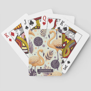 Jeu De Cartes Flamant rose vintage sans couture