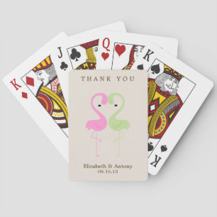 Jeu De Cartes Flamants roses verts et roses