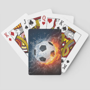 Jeu De Cartes Flamme Football/Balle de Football Jeu d'oreiller