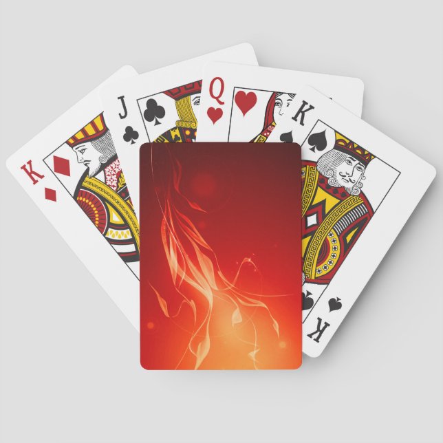 Jeu De Cartes Flamme jaune sur rouge (dos)